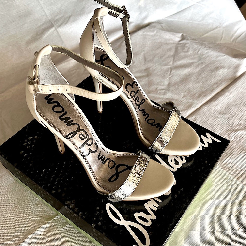Like New Sam Edelman Tan/Silver Heel! (Sz 8)